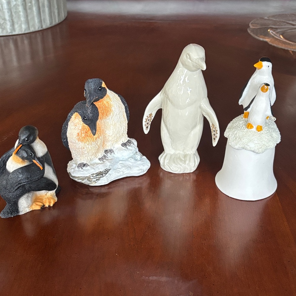 Neutral White and Black Penguin Figurine Set - Home Accents
